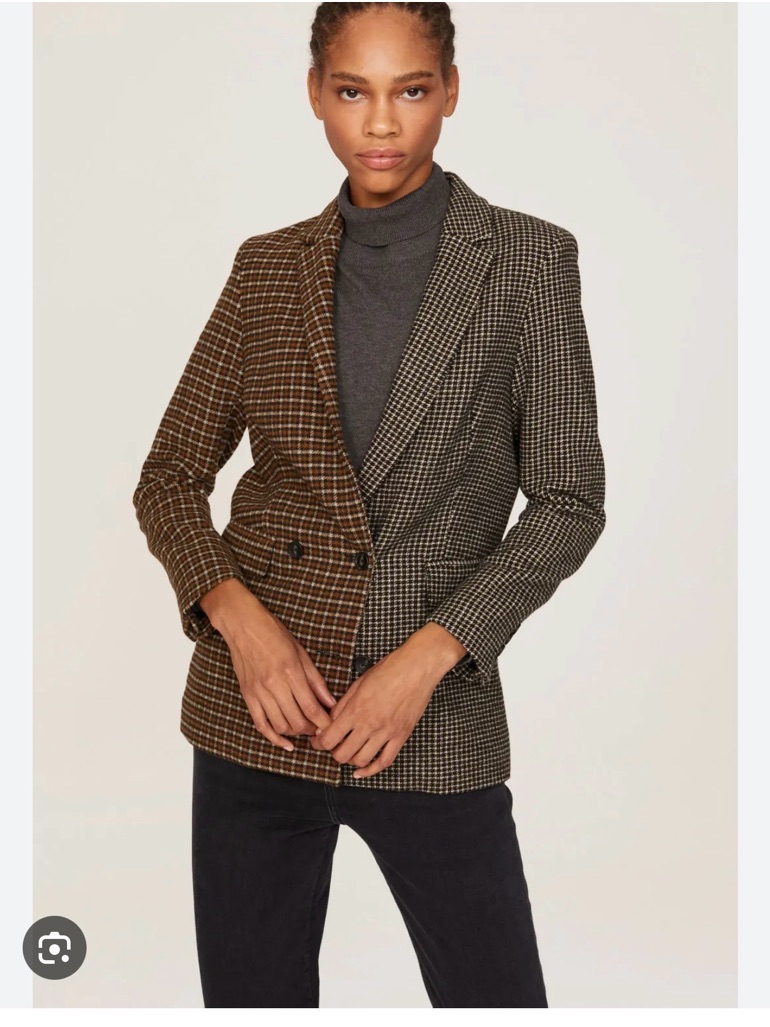 Rails Houndstooth Coat In Brown, Black & Cream